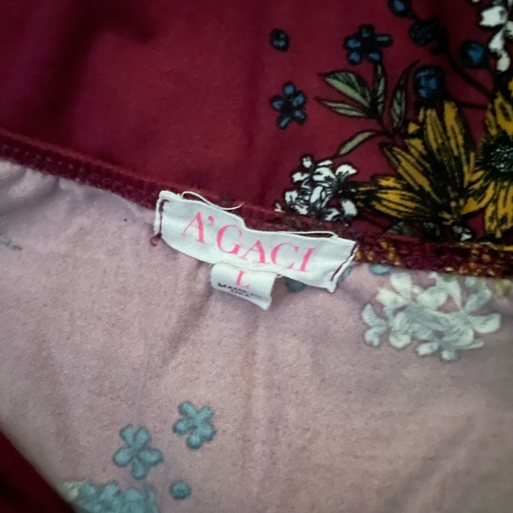 Floral Halter Top Bodysuit (Maroon) - Picture 3 of 3